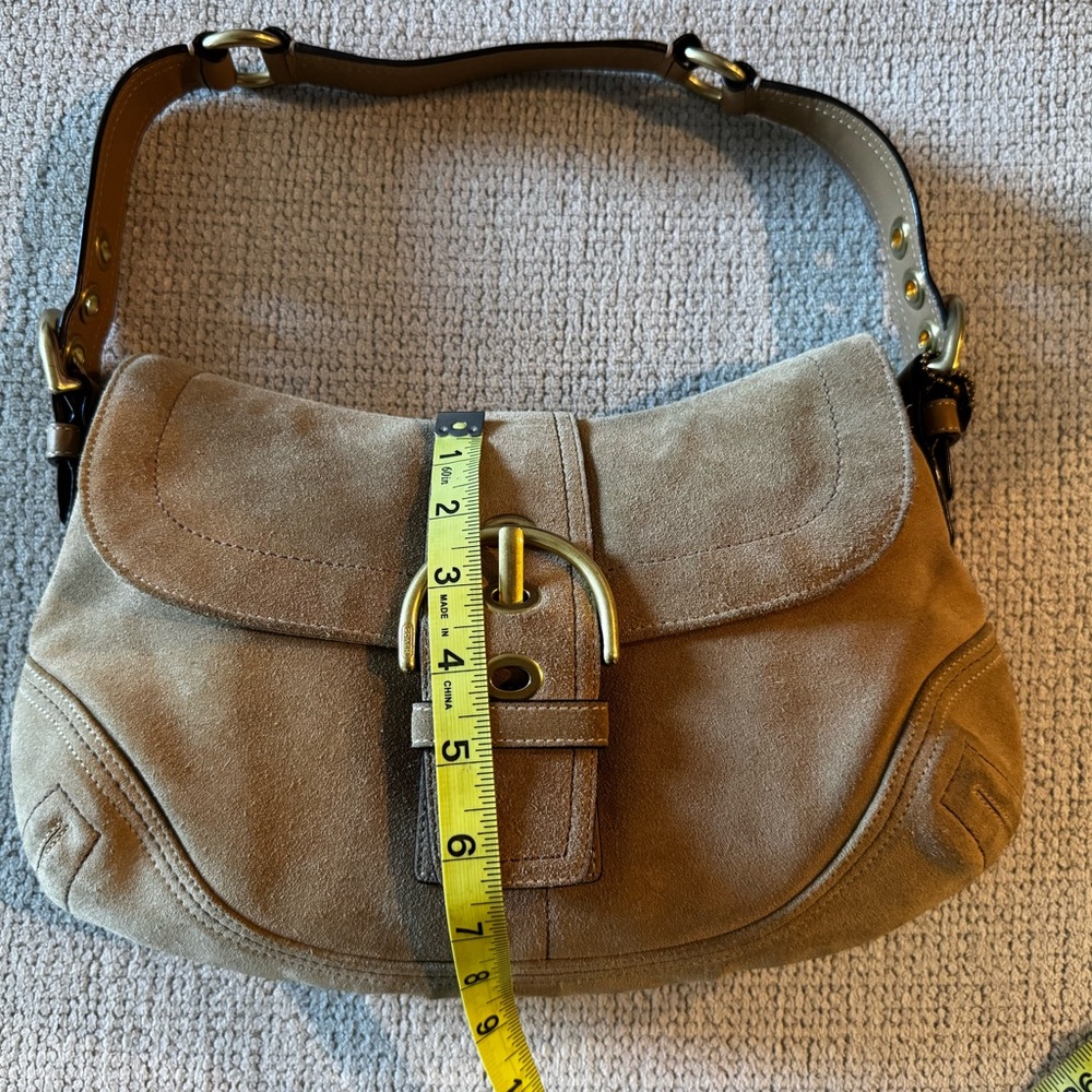 Coach Suede Soho Flap Shoulder Bag - Picture 16 of 16